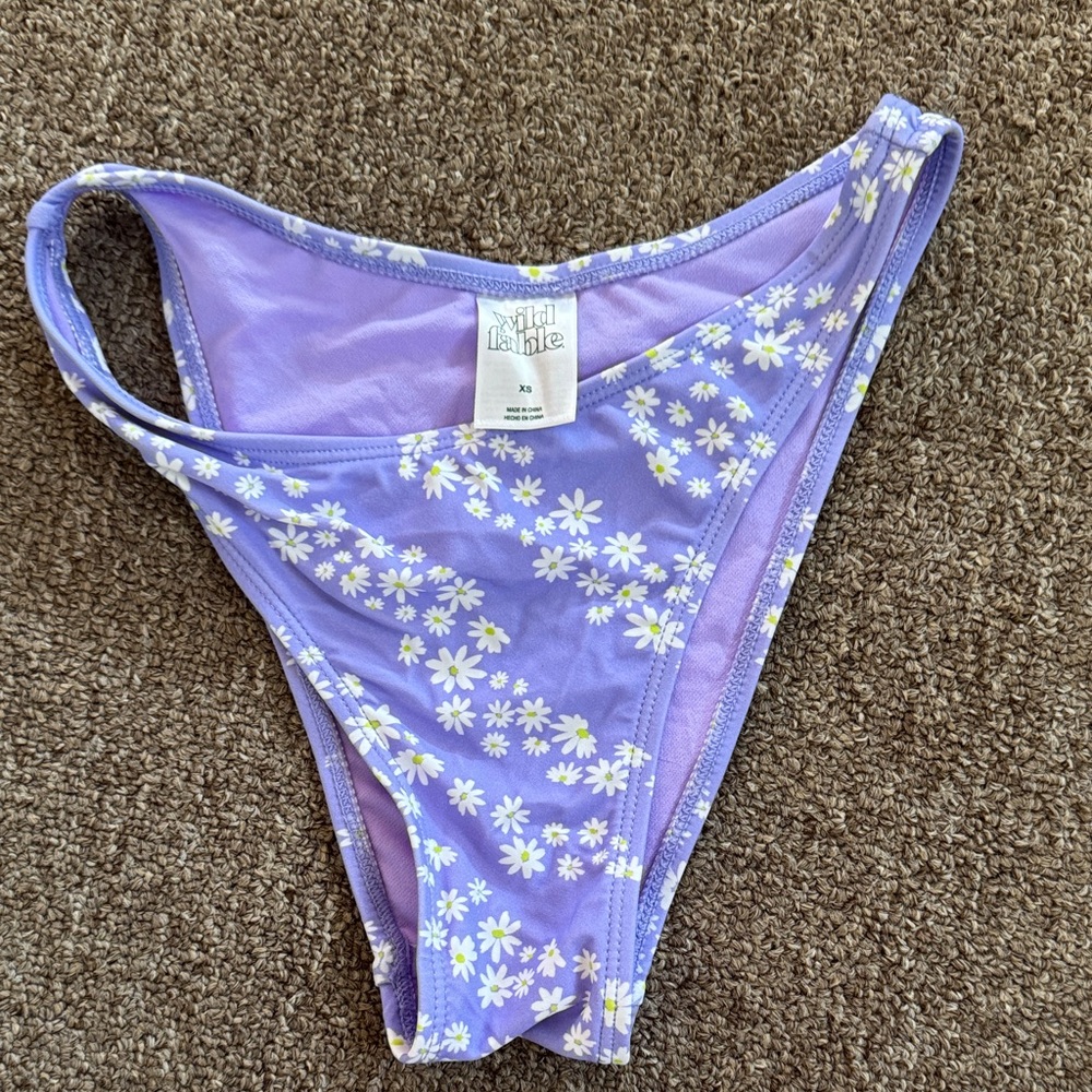 Wild Fable Lavender Daisy Bikini Bottom